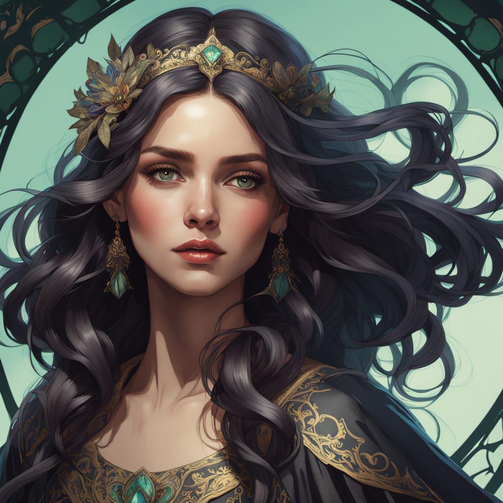 Enchanting Gypsy Woman in Lavish Detail