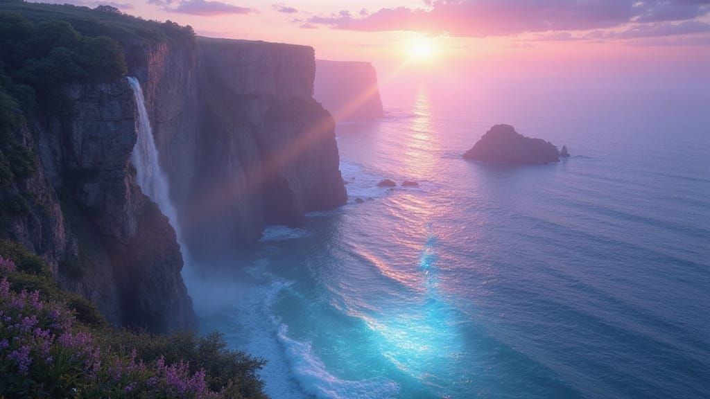 Surreal Oceanic Paradise in a Dreamlike State