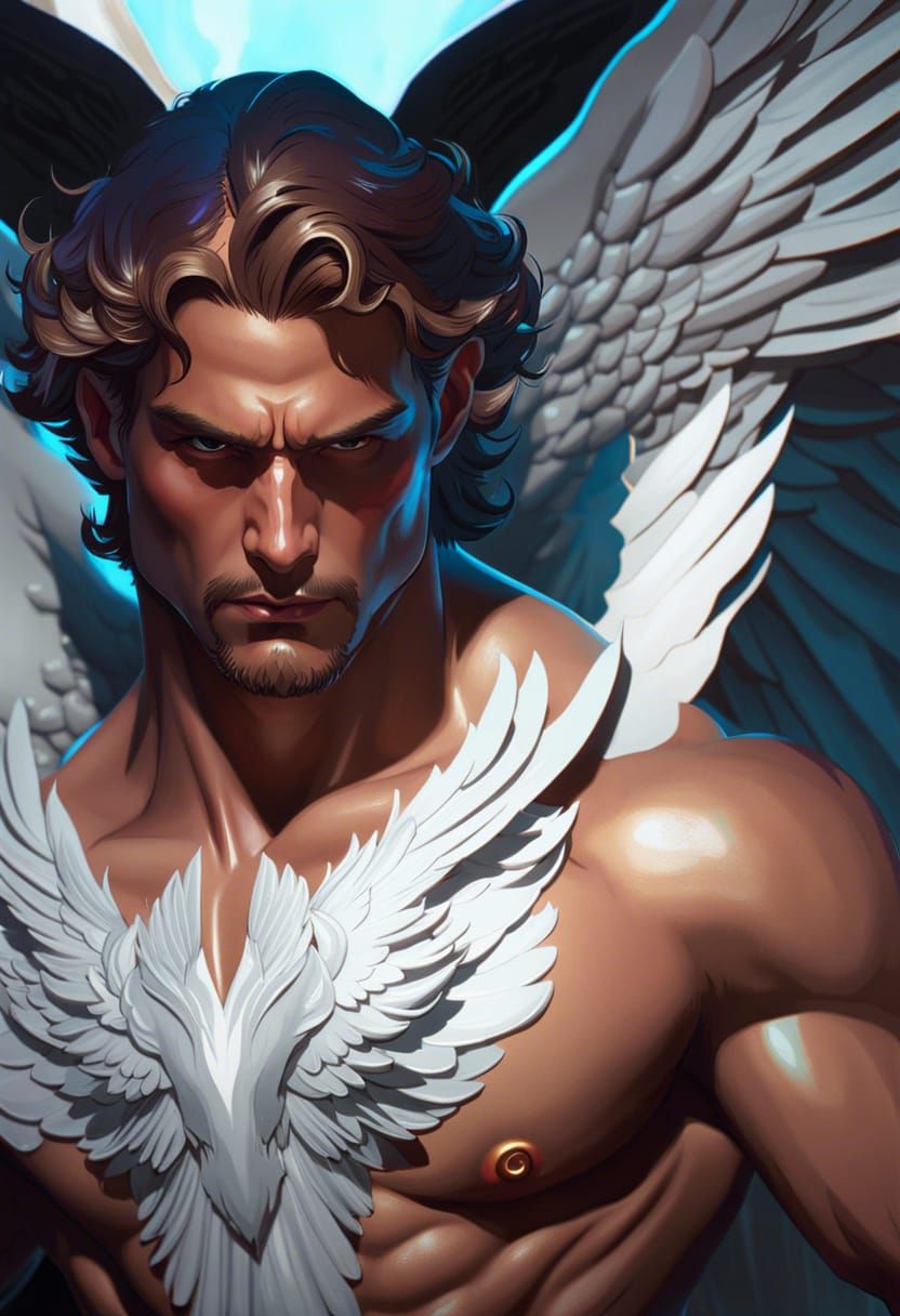Fallen Angel Portrait with Dynamic Lighting