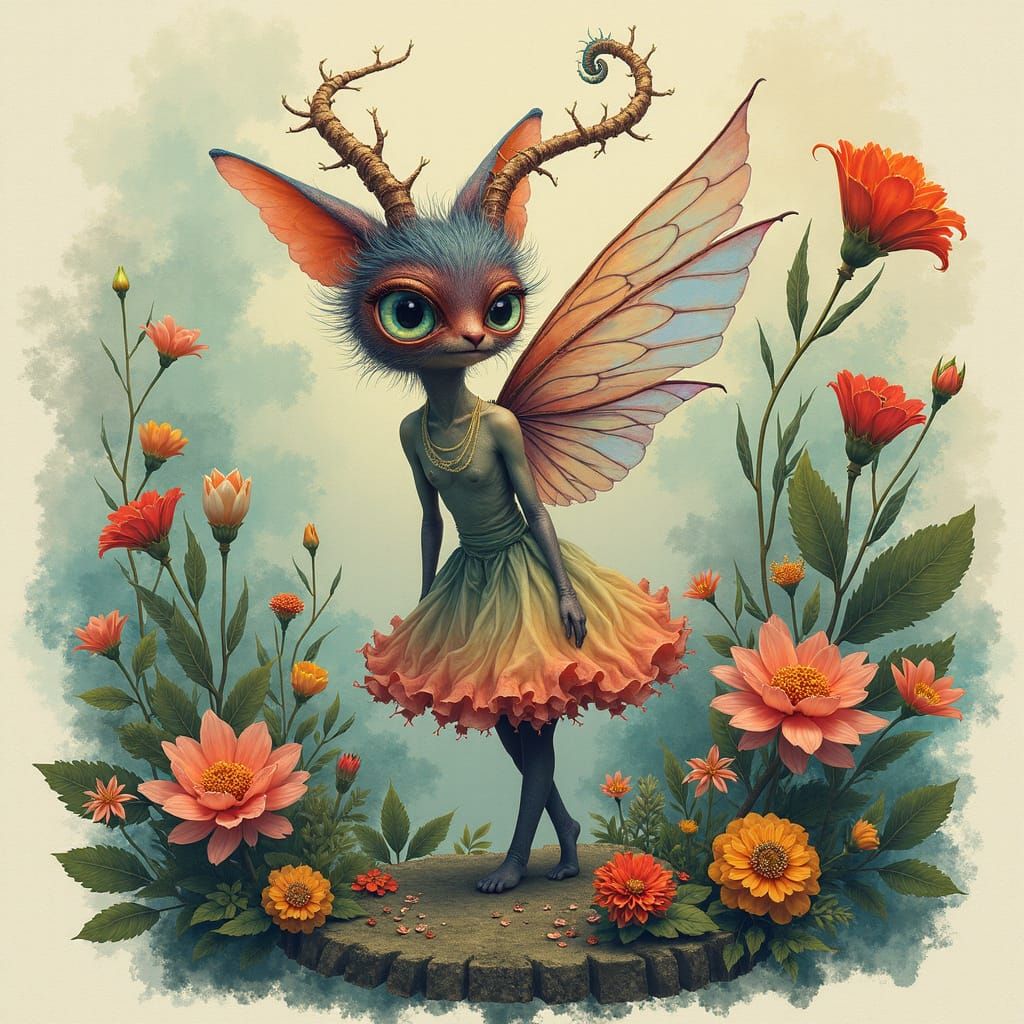 Enchanted Forest Sprite in Dreamlike Whimsy