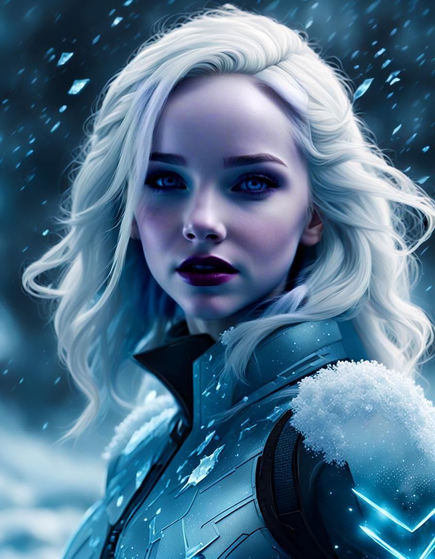 Cinematic Ice Supervillain Portrait