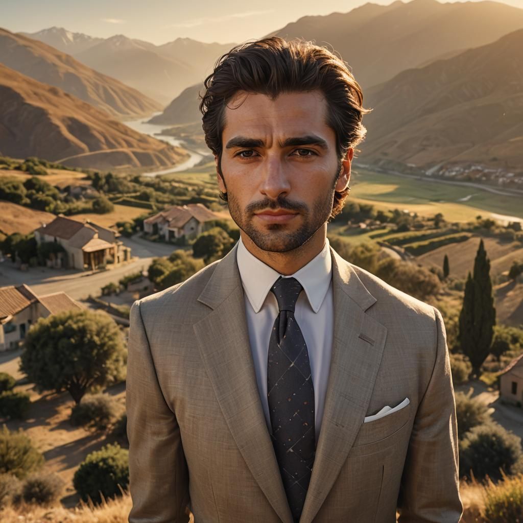 Photorealistic Portrait in Golden Hour Lighting