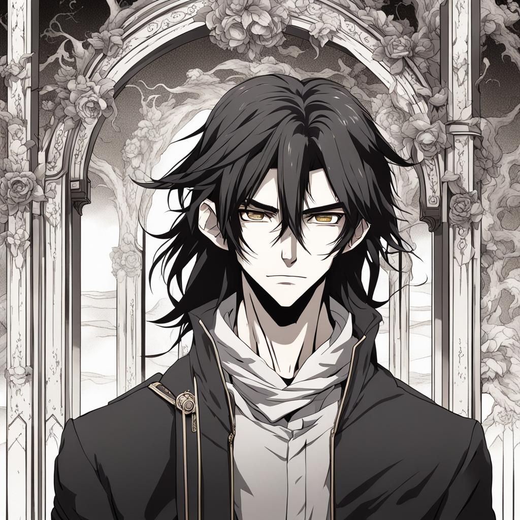 Anime Man at The Entrance to Hell