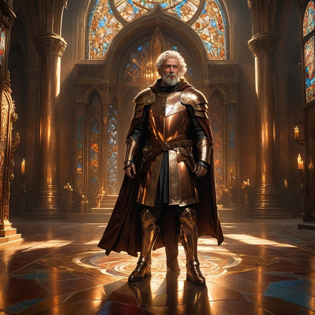 Noble in Copper Armor Fantasy Concept Art