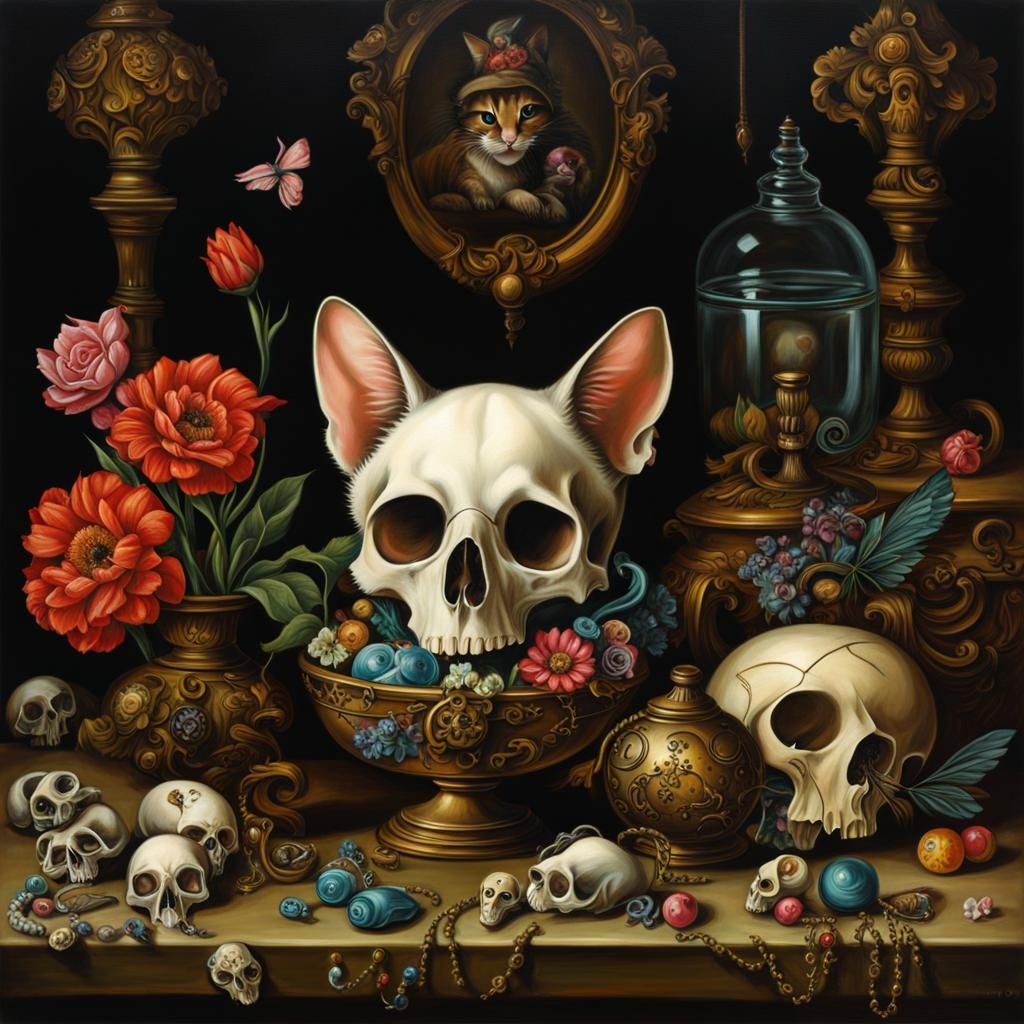 Kitten's Macabre Discovery: Post-Apocalyptic Baroque Still L...