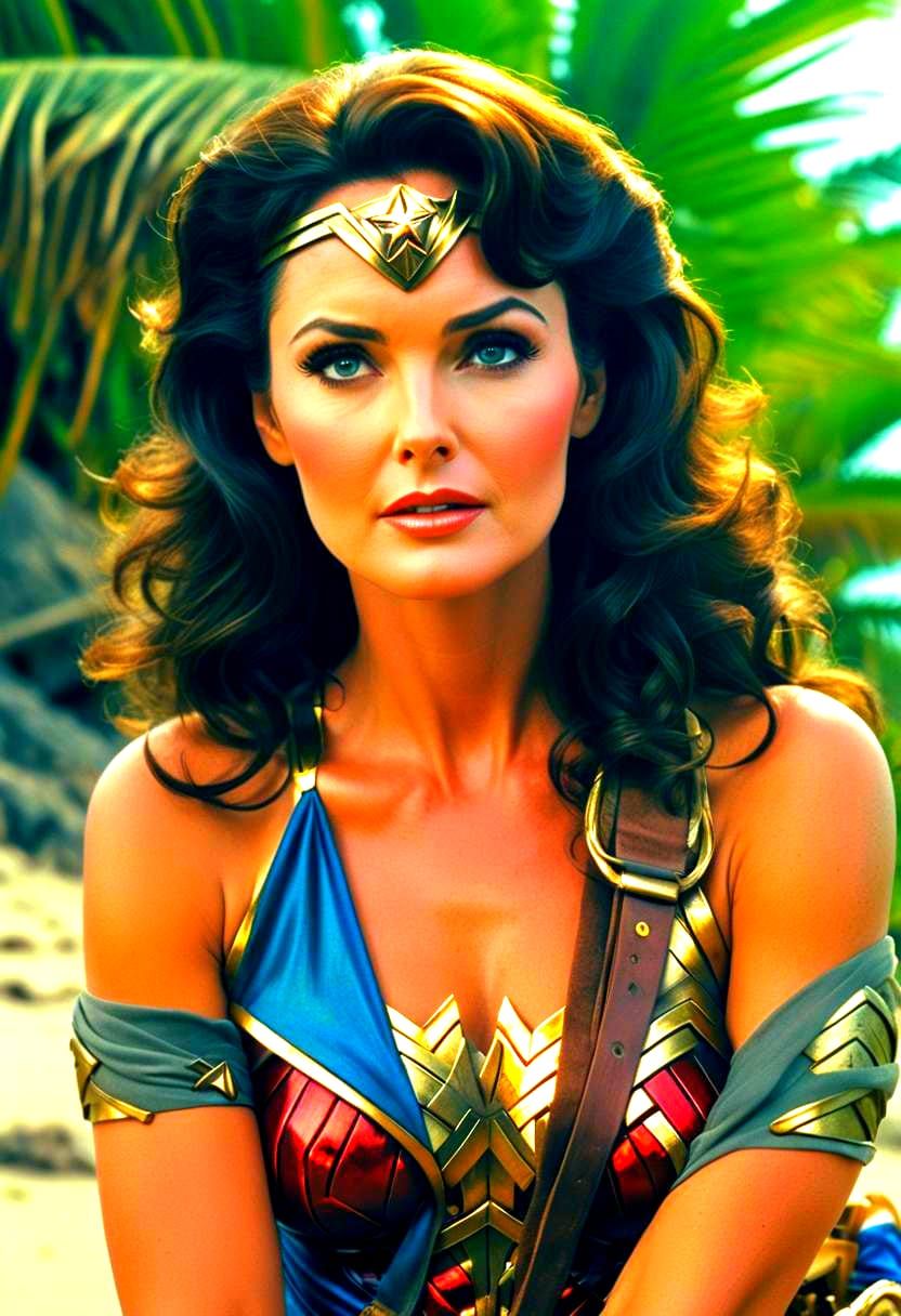 Wonder Woman on Paradise Island: Cinematic Film Still