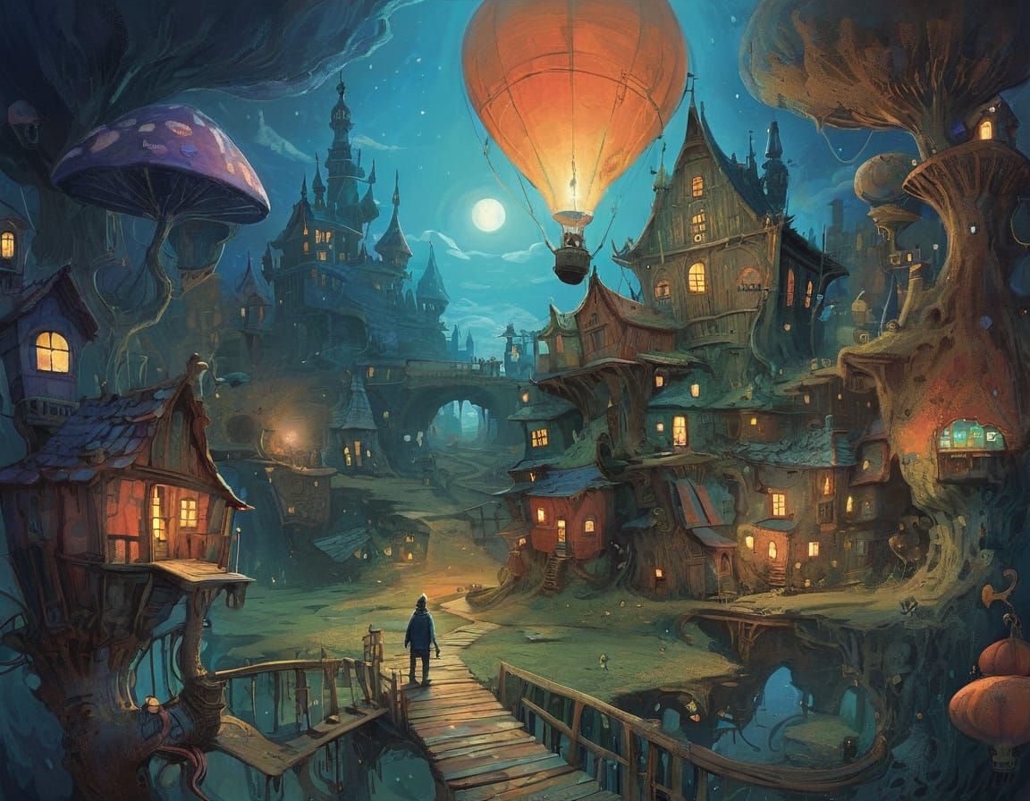 Luminous Landscape with Distant Mountains in Vibrant Colors