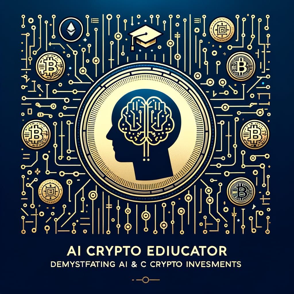 AI Crypto Educator LinkedIn Banner in Tech Style