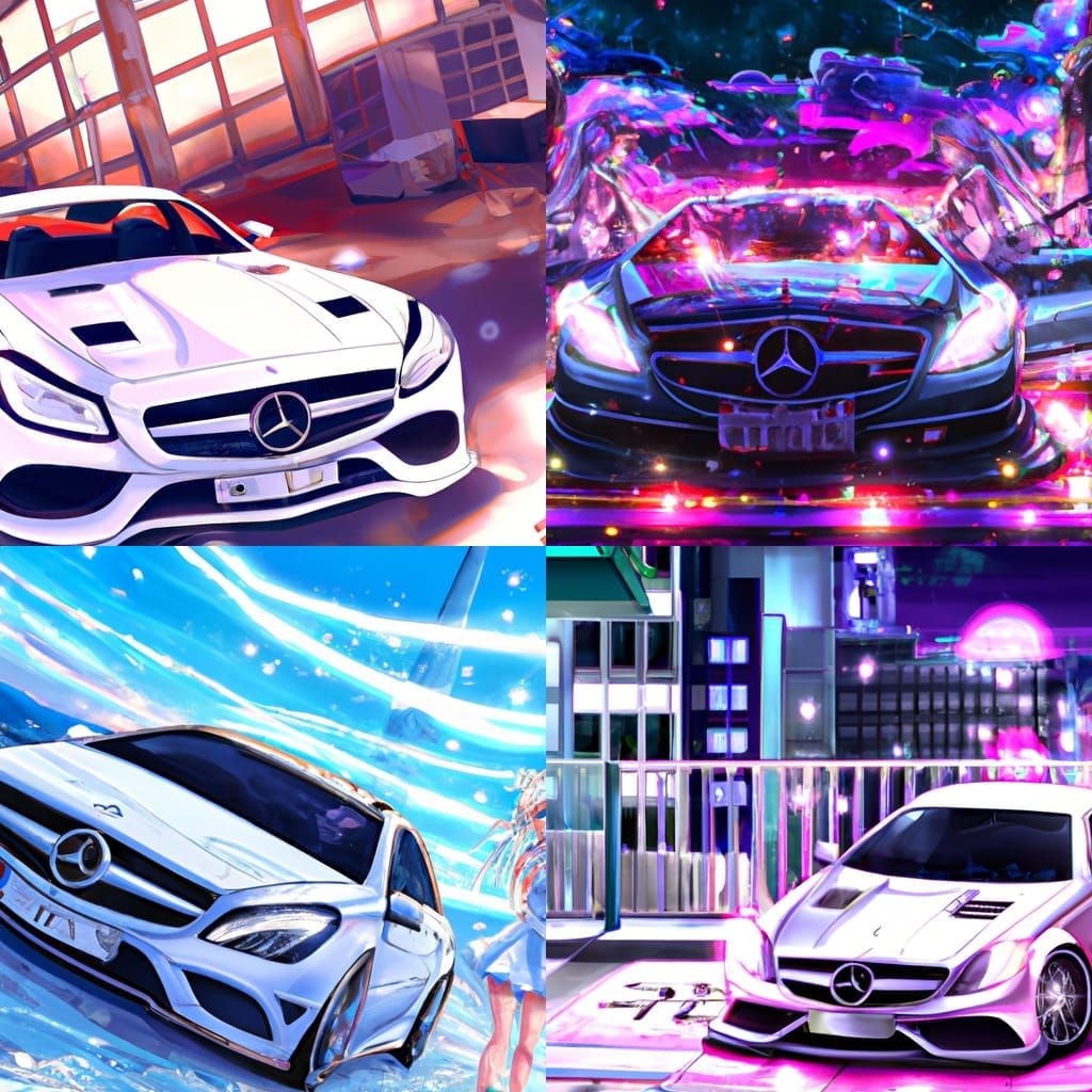 Mercedes AMG in Anime Style