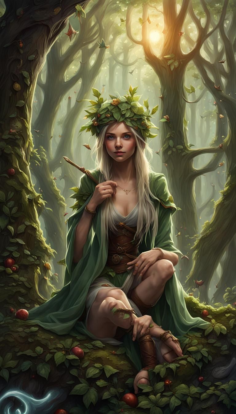 Elves Casting Spells in Enchanted Forest