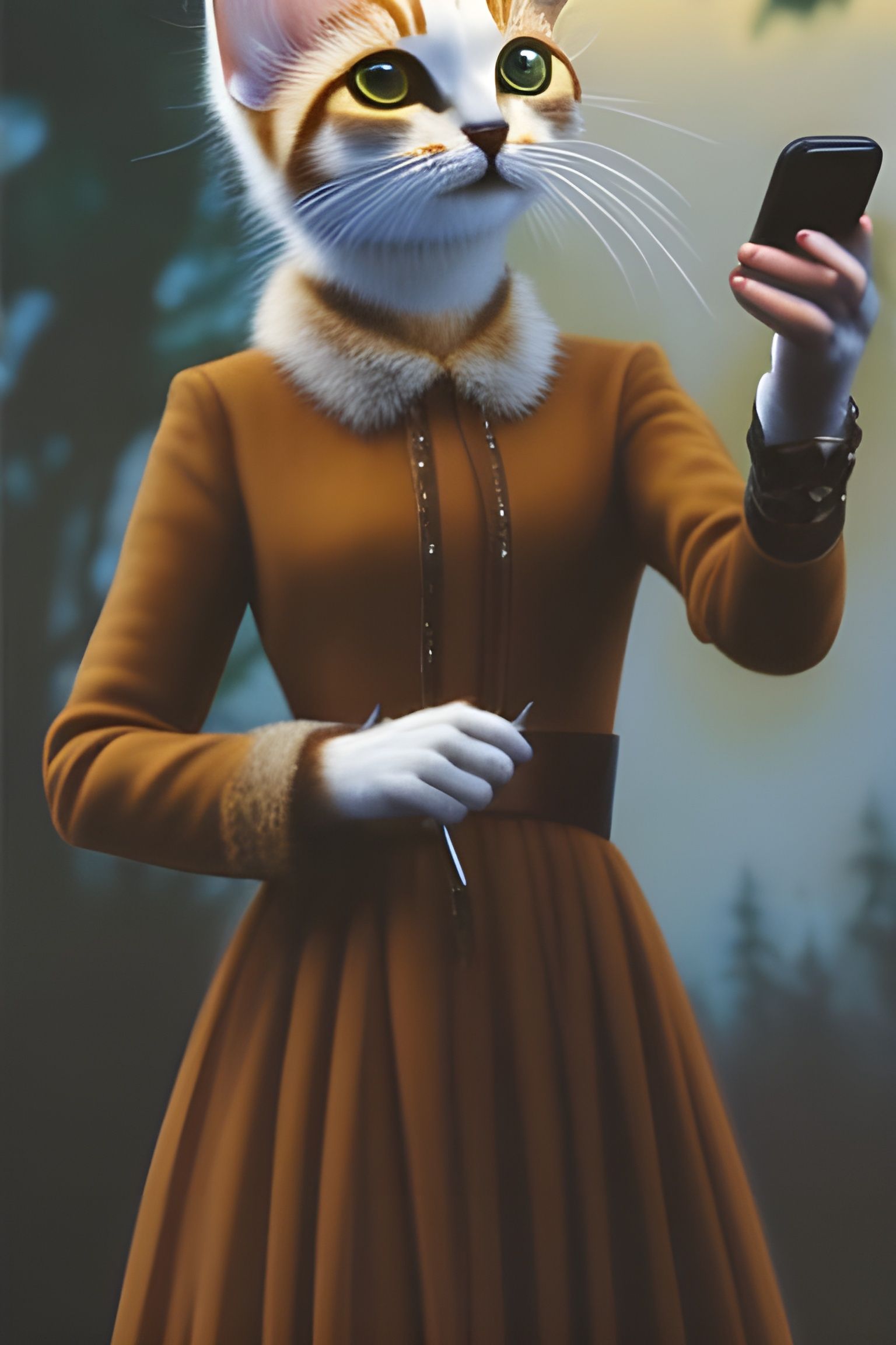 Cat Princess Selfie: Detailed Concept Art