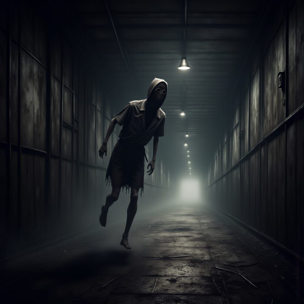 Ghost Boy Runs Through Abandoned School