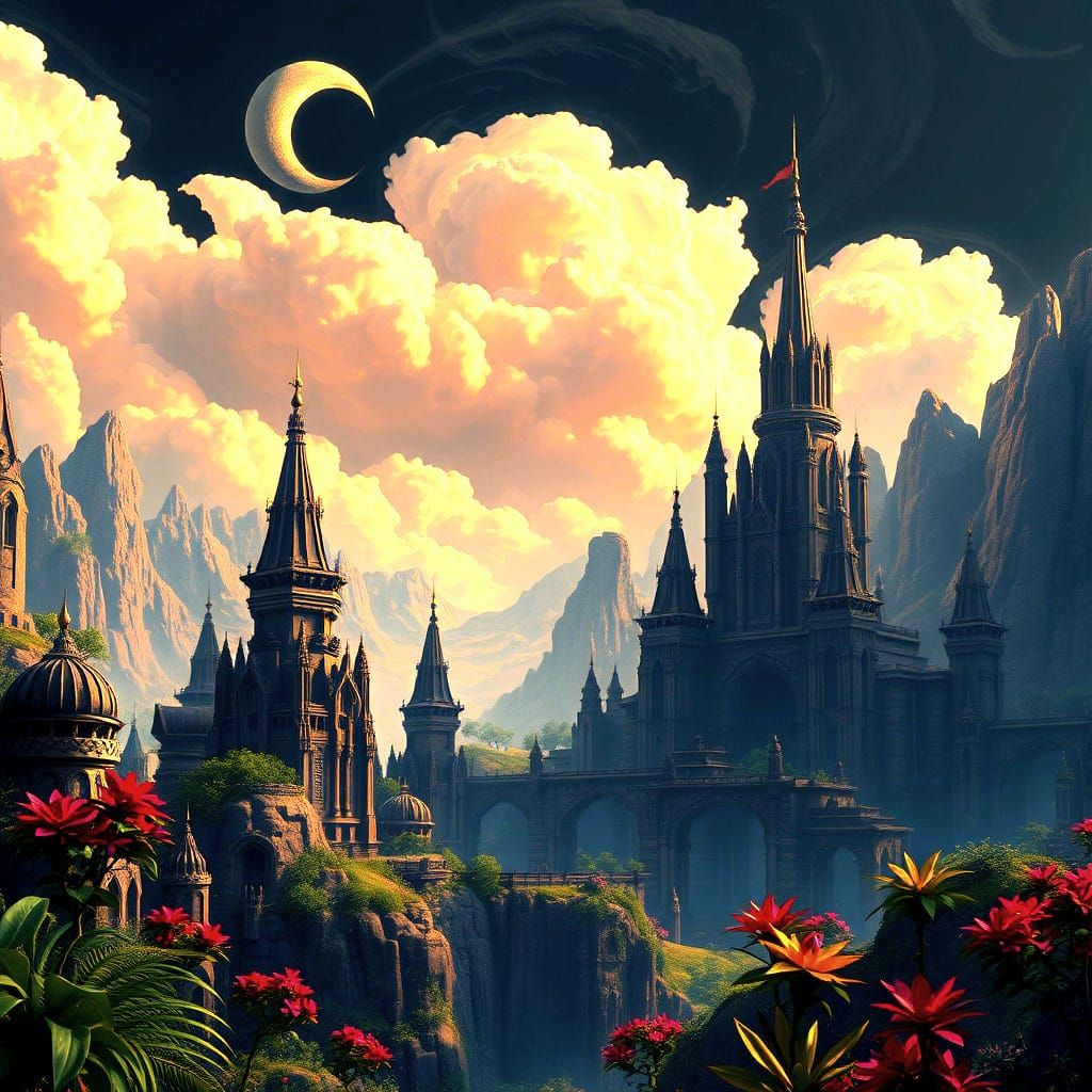 Fantastical Matte Painting in Deep Color