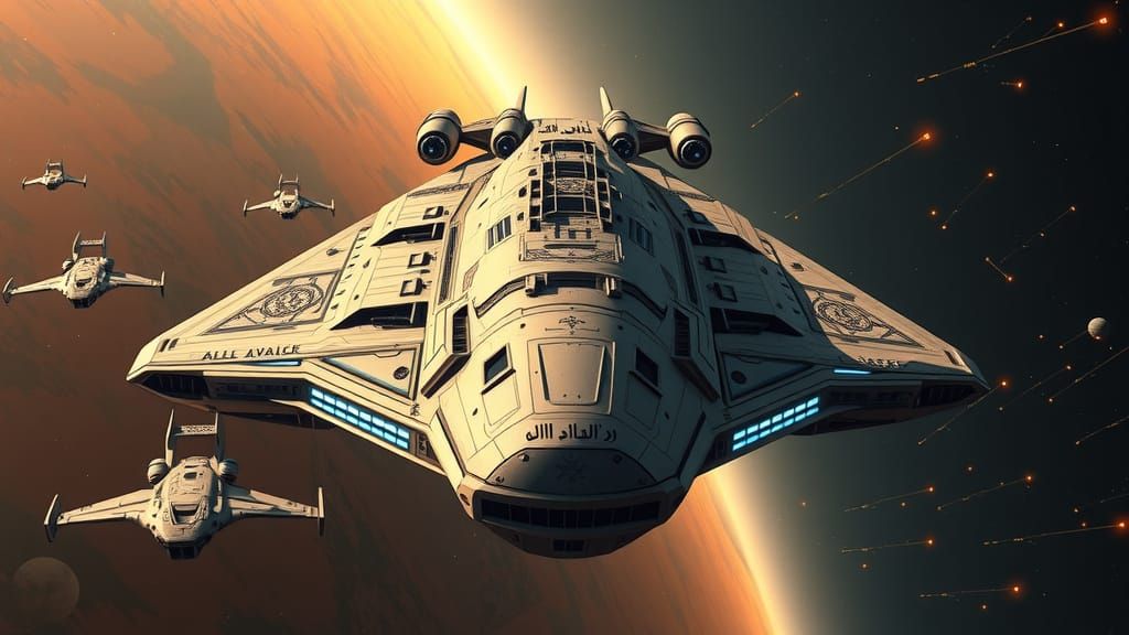 Islamic Spaceship Soaring Through the Cosmos