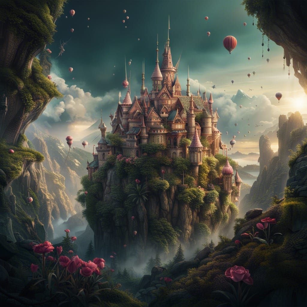 Epic Fairyland: Detailed Digital Matte Painting