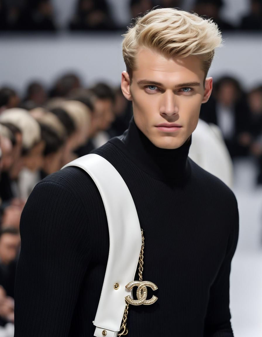 Glamorous Haute Couture Model Struts Down Paris Catwalk