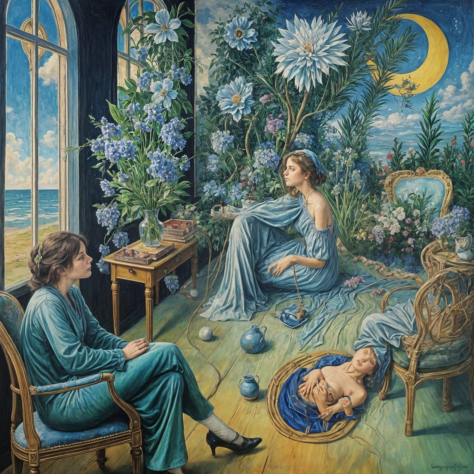 Ingeborg Stegemann Portrait in Surreal Impressionist Style