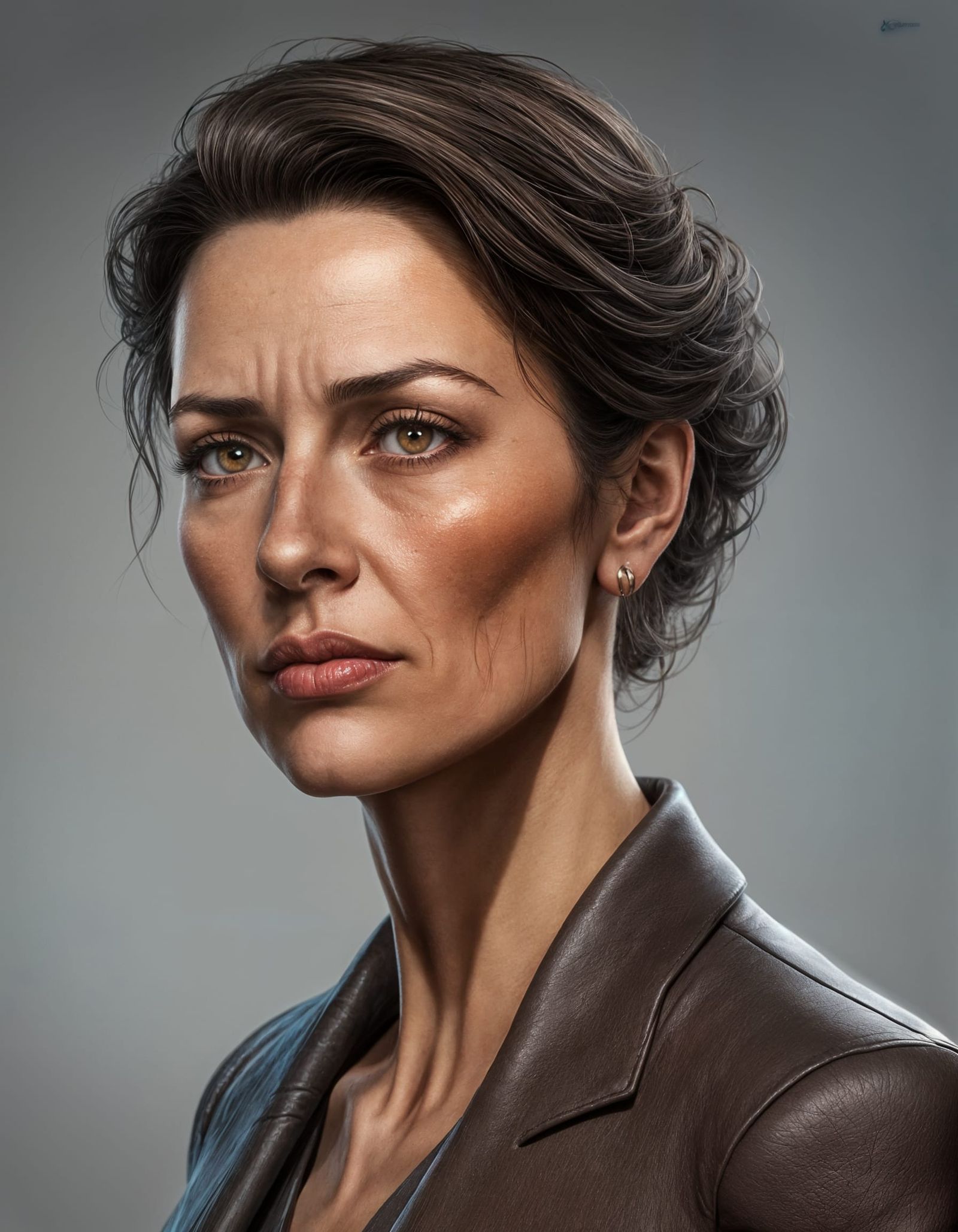 Sorrowful Woman Portrait in Hyperdetailed Digital Art