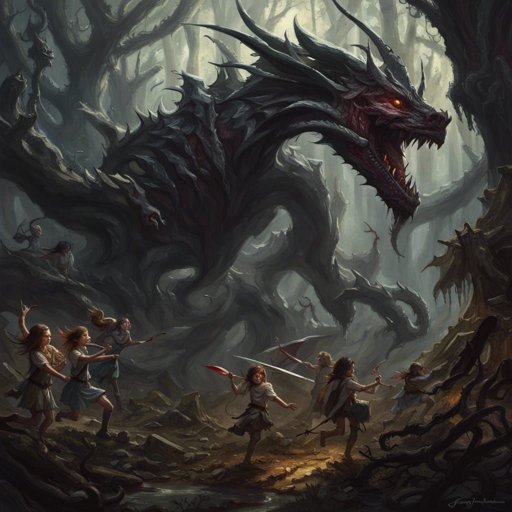 Fairies and Dragons in a Dark Forest War