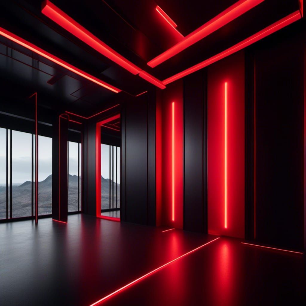 Sith Architecture with Red Lighting