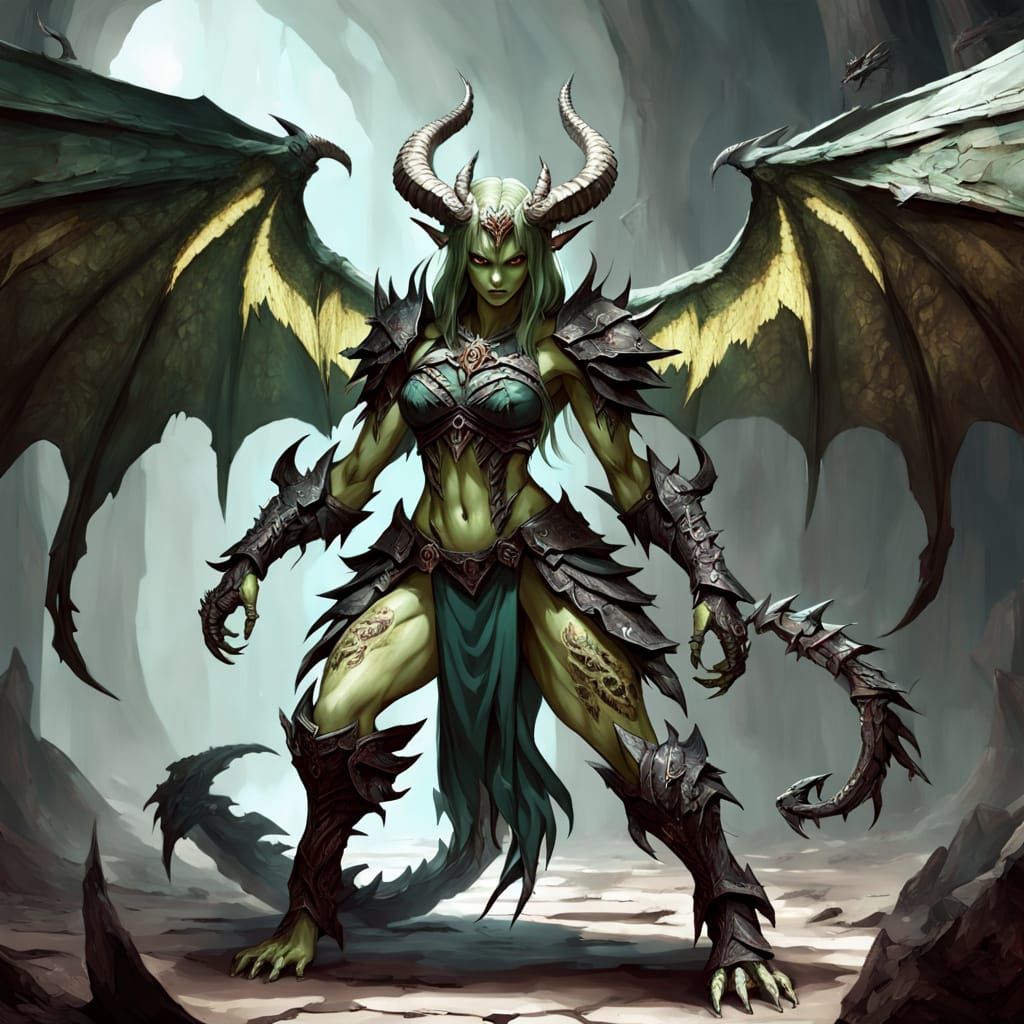 Goddess of Tartarus in Dark Fantasy Style