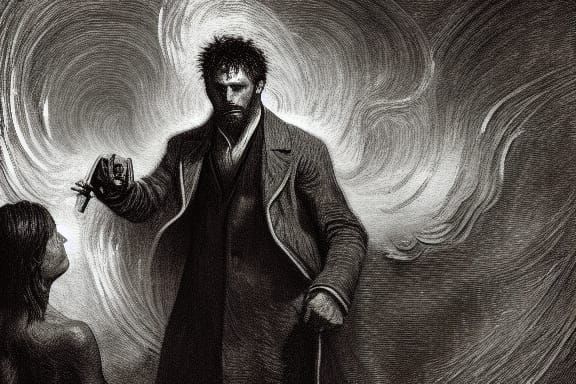 Constantine Expelling a Demon: Van Gogh Style