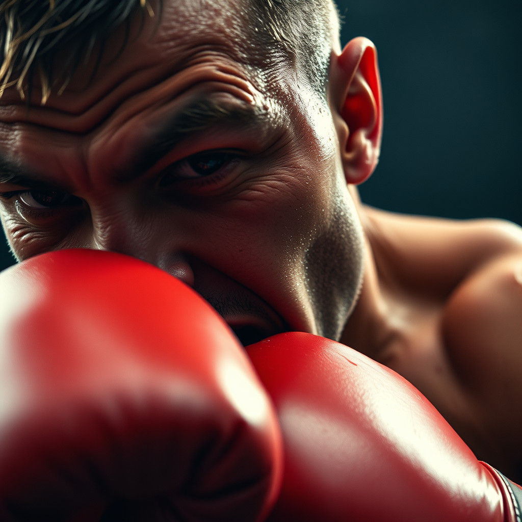 Boxer Hit: Photorealistic Award-Winning Close-Up