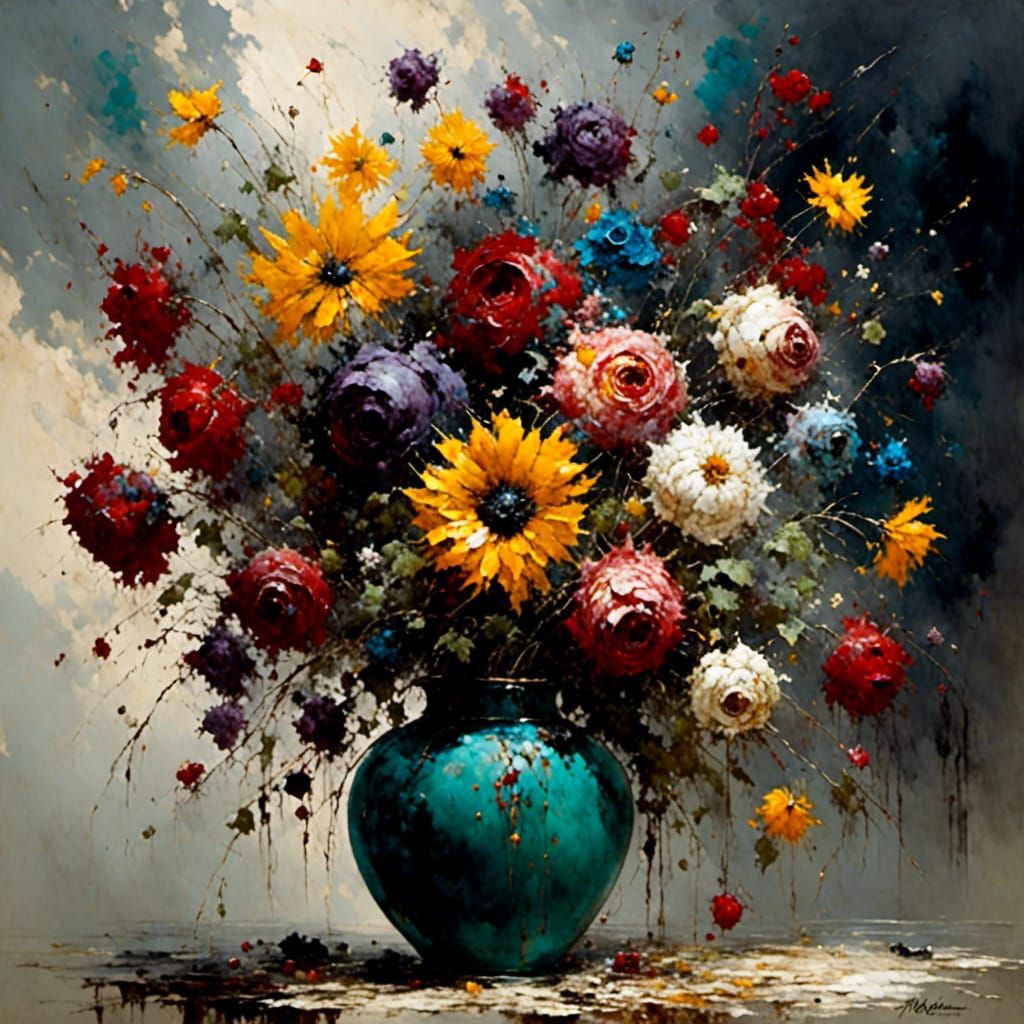 Floral Art Generated with Custom LoRA Model