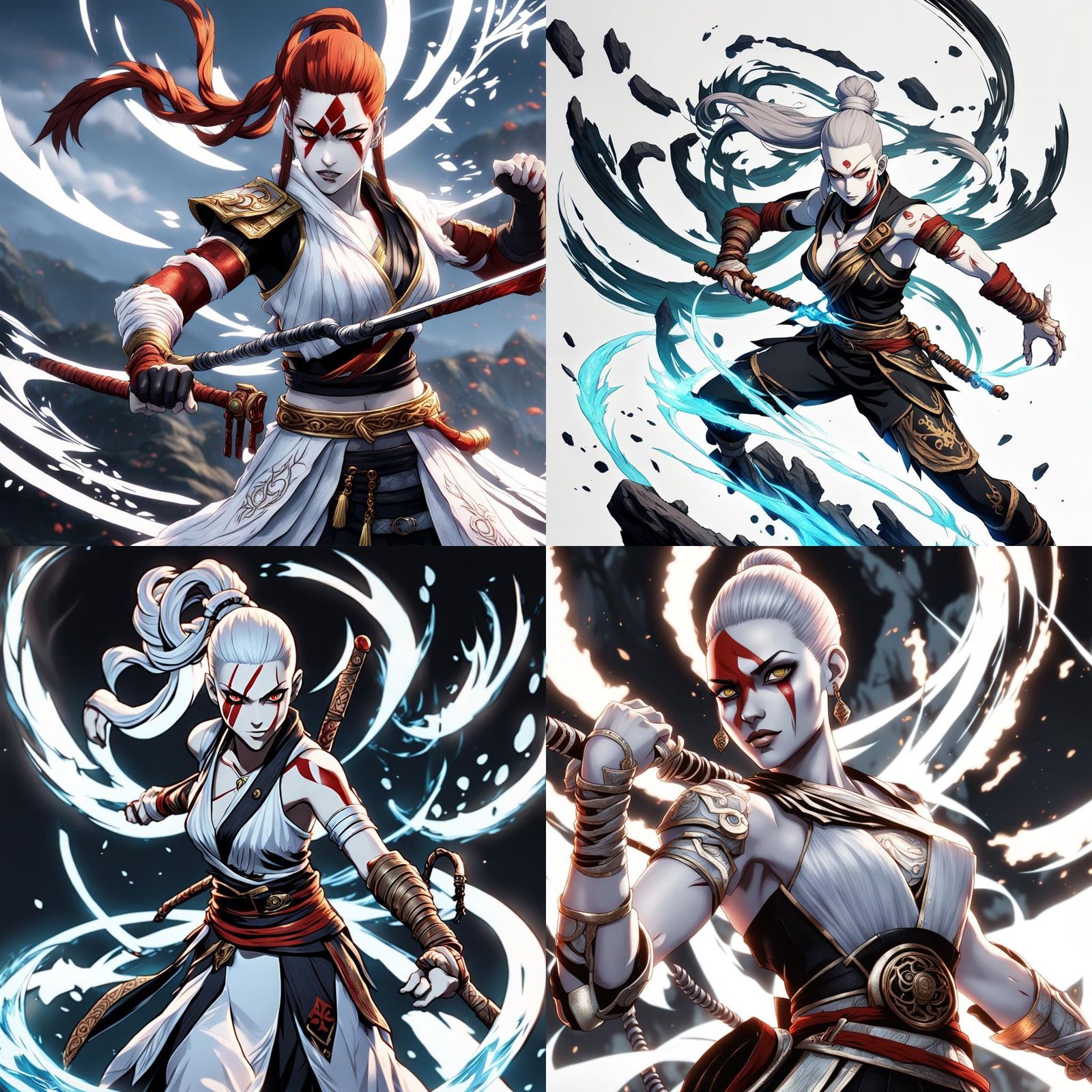 Anime Fusion: Kratos and Sukuna as Anime Girl