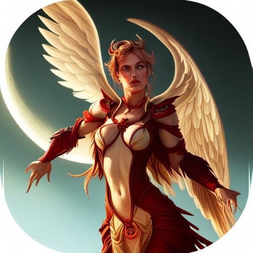 Angelic Devil in Dark Fantasy Art Style