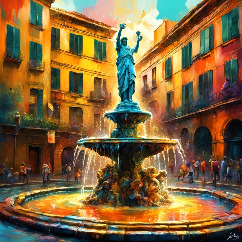 Michelangelo style fountain