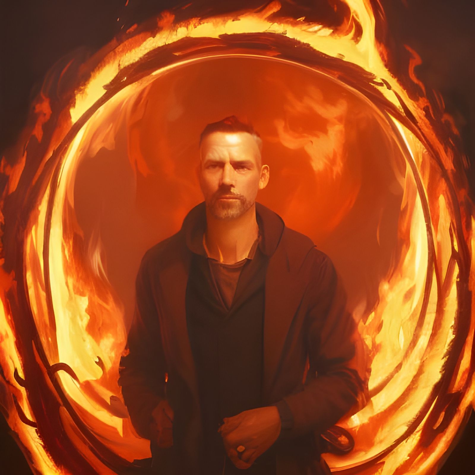 Fiery Portrait Concept Art in Unreal Engine 5