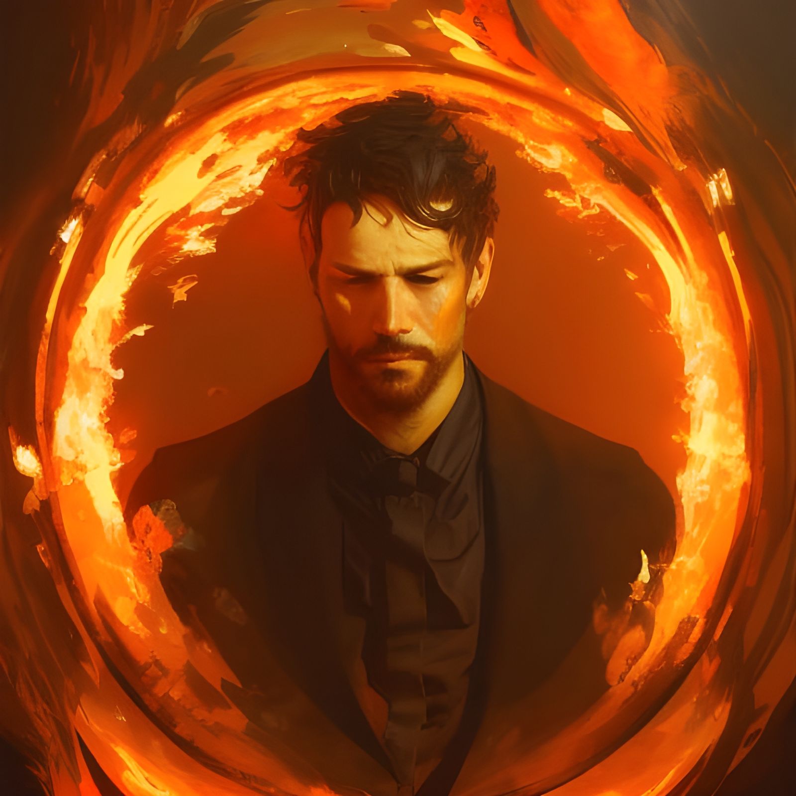 Burning Man Portrait in High Contrast