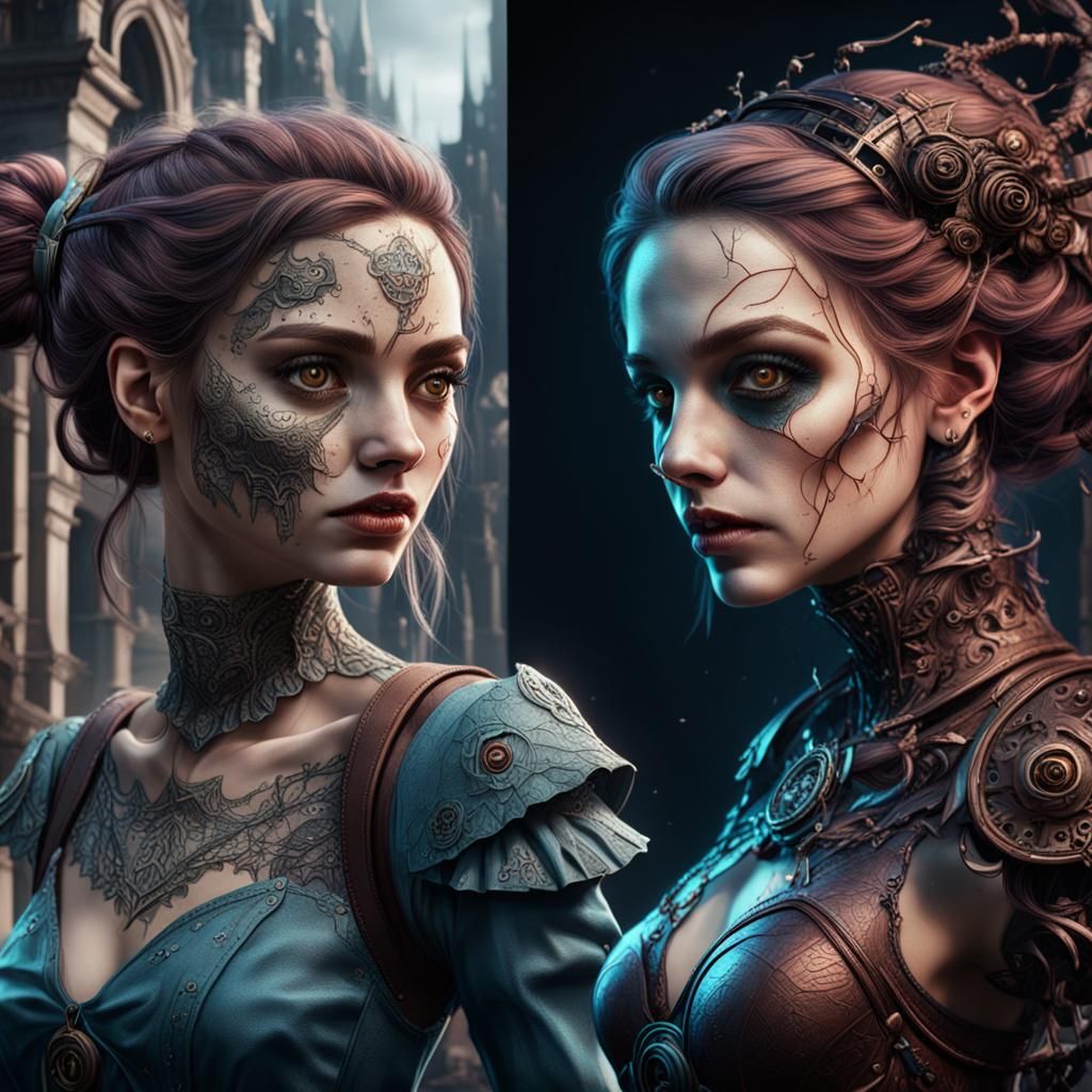 Technical Drawing: Pretty Girl vs. Creepy Girl