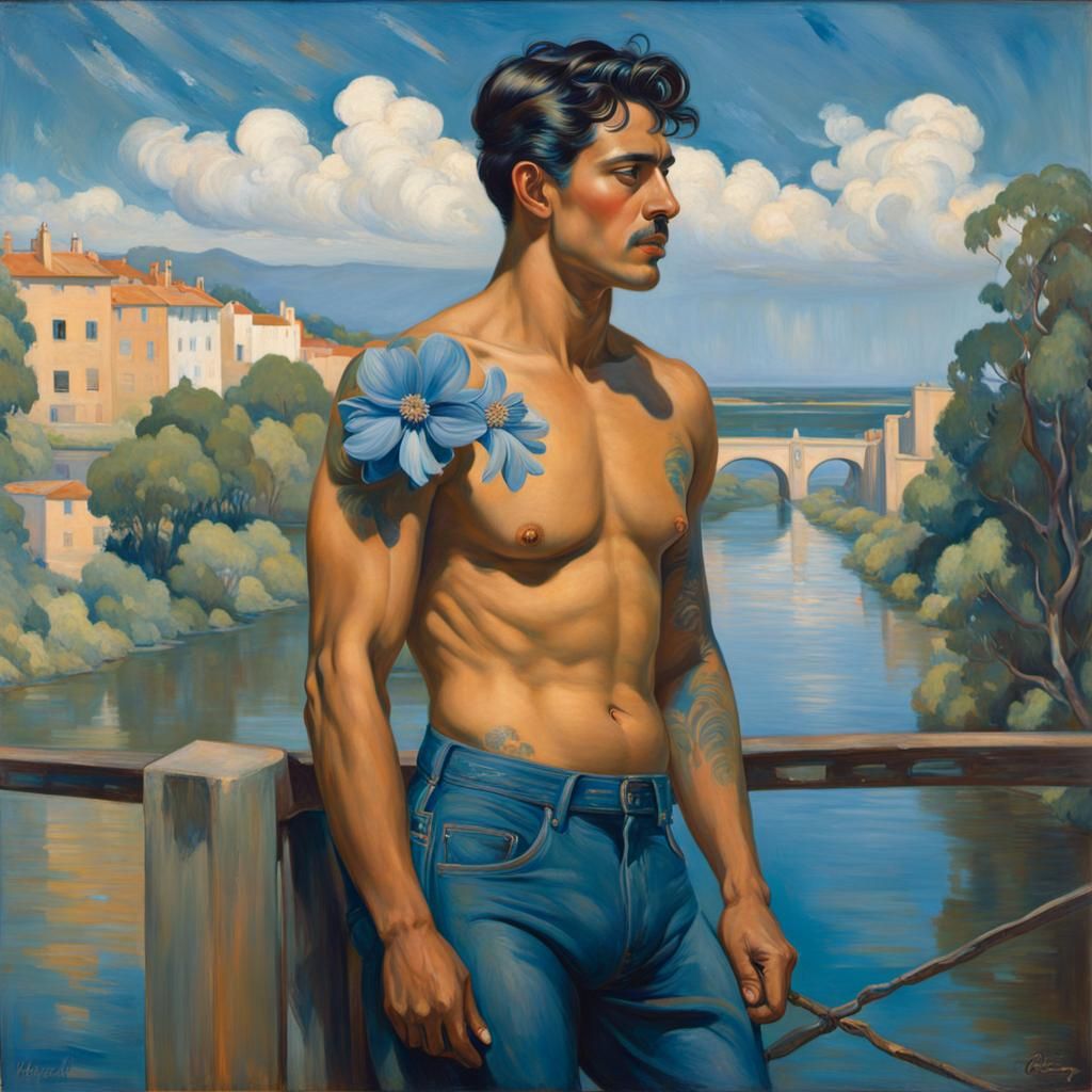 Portrait on a bridge