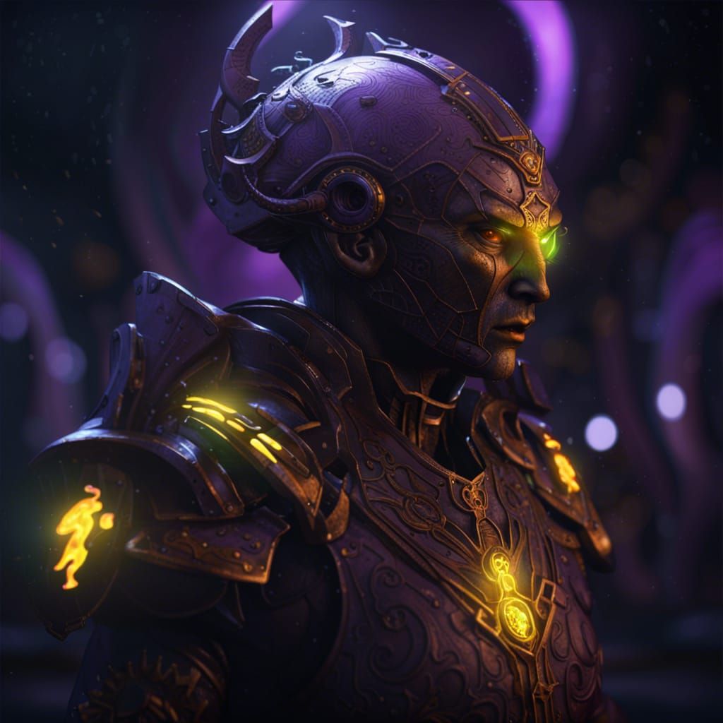 Powerful Servitor in Dark Fantasy Style