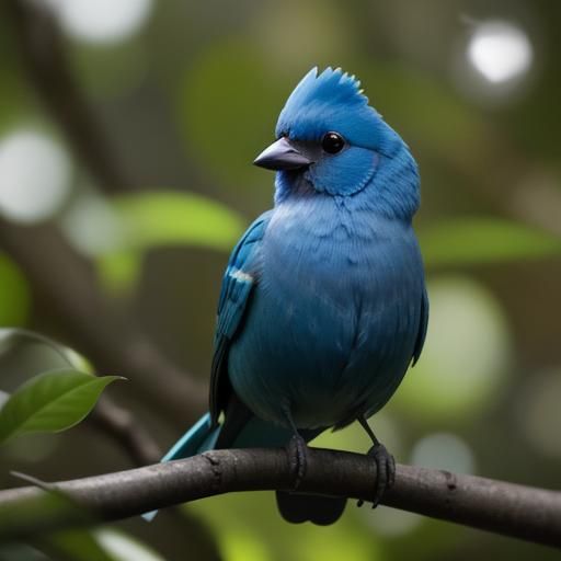 A Blue-Capped Cordon-Bleu Perched in Warm, Golden Light