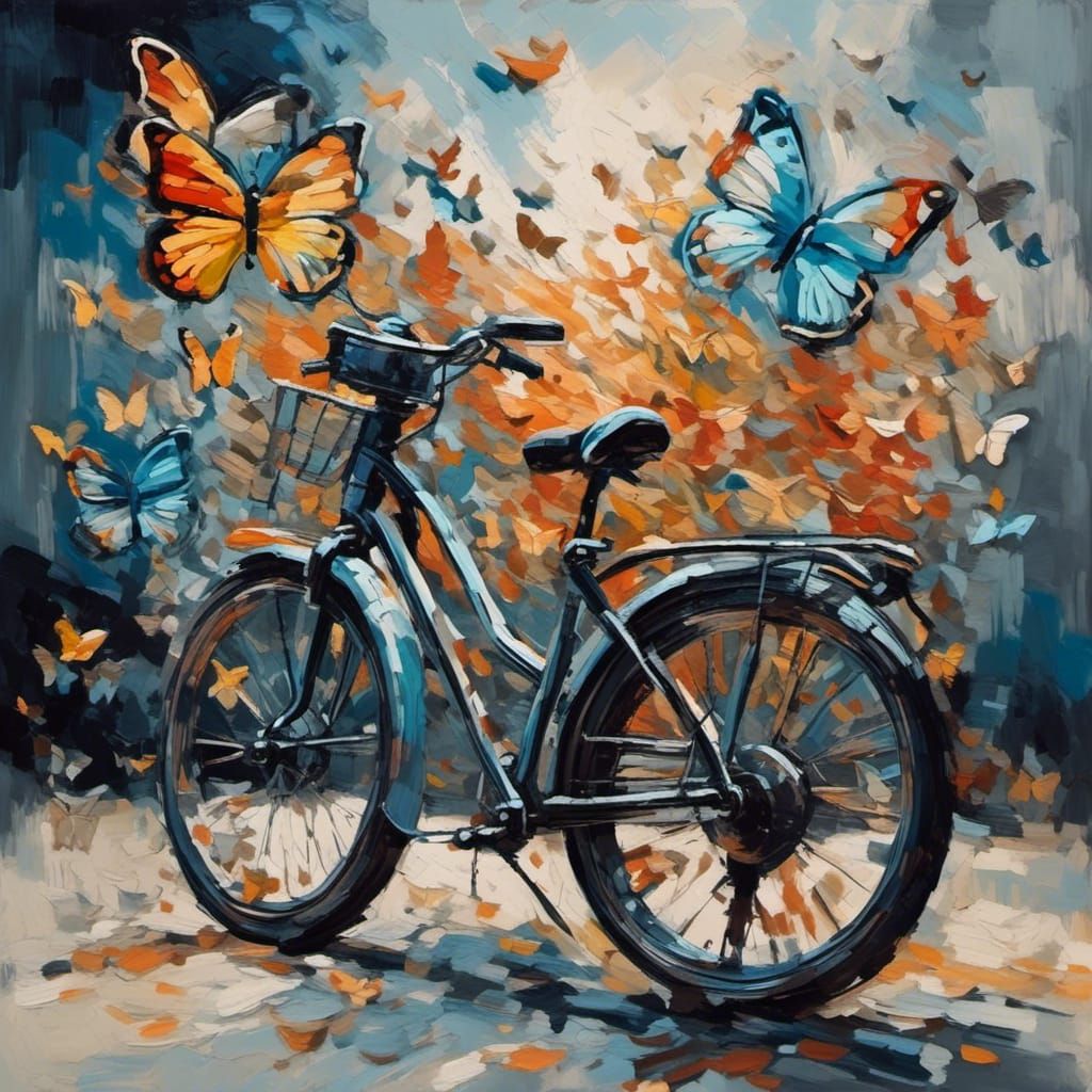 Butterflies 🦋 & Bike 🚲