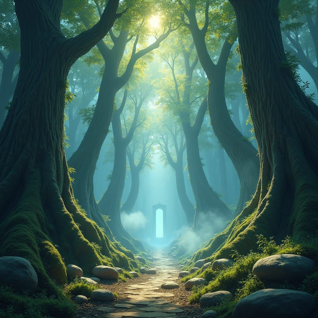 Mystical Forest: Dreamlike Landscape in 8K