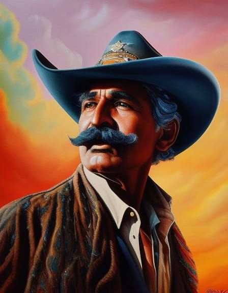 Cowboy mustache