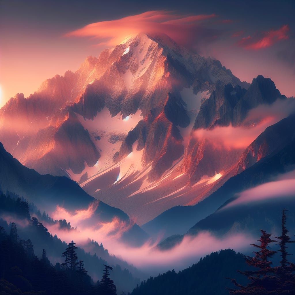 Mount Olympus at Dawn: An Enchanting Landscape