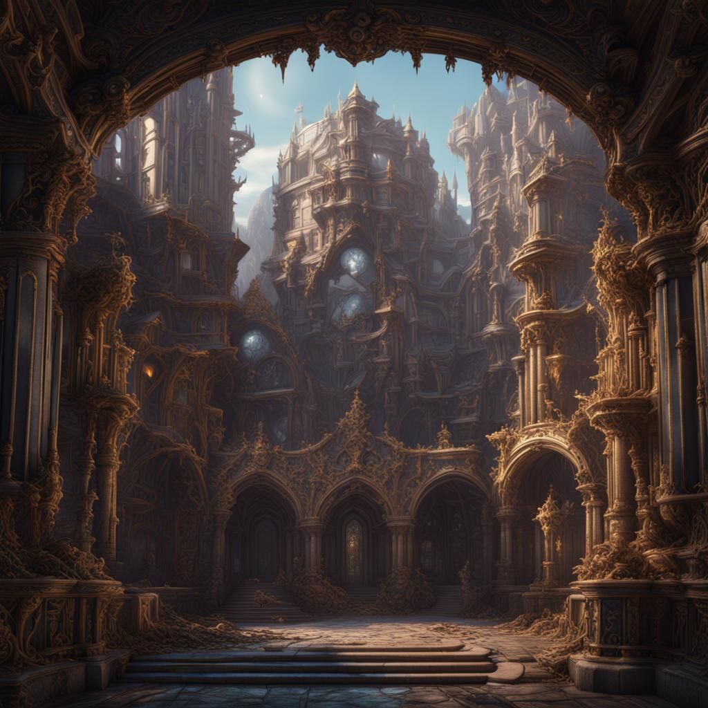 Fantastical Architect Concept Art in Deep Color