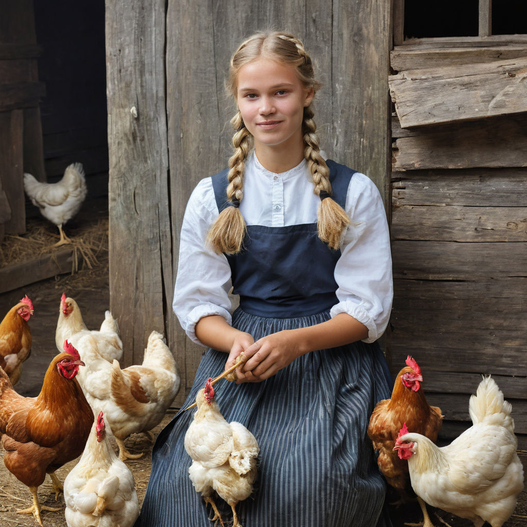 Rustic Farm Scene in the Style of Swiss Impressionism