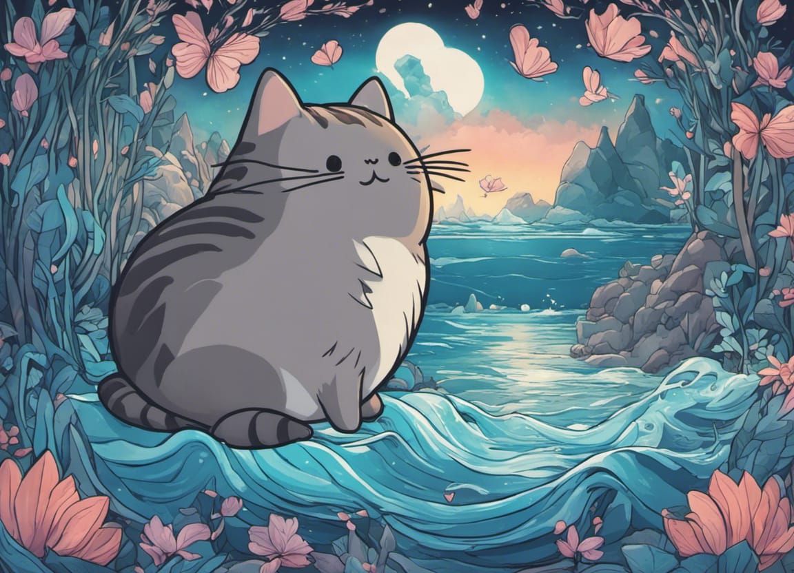 The cat who can sit on the ocean