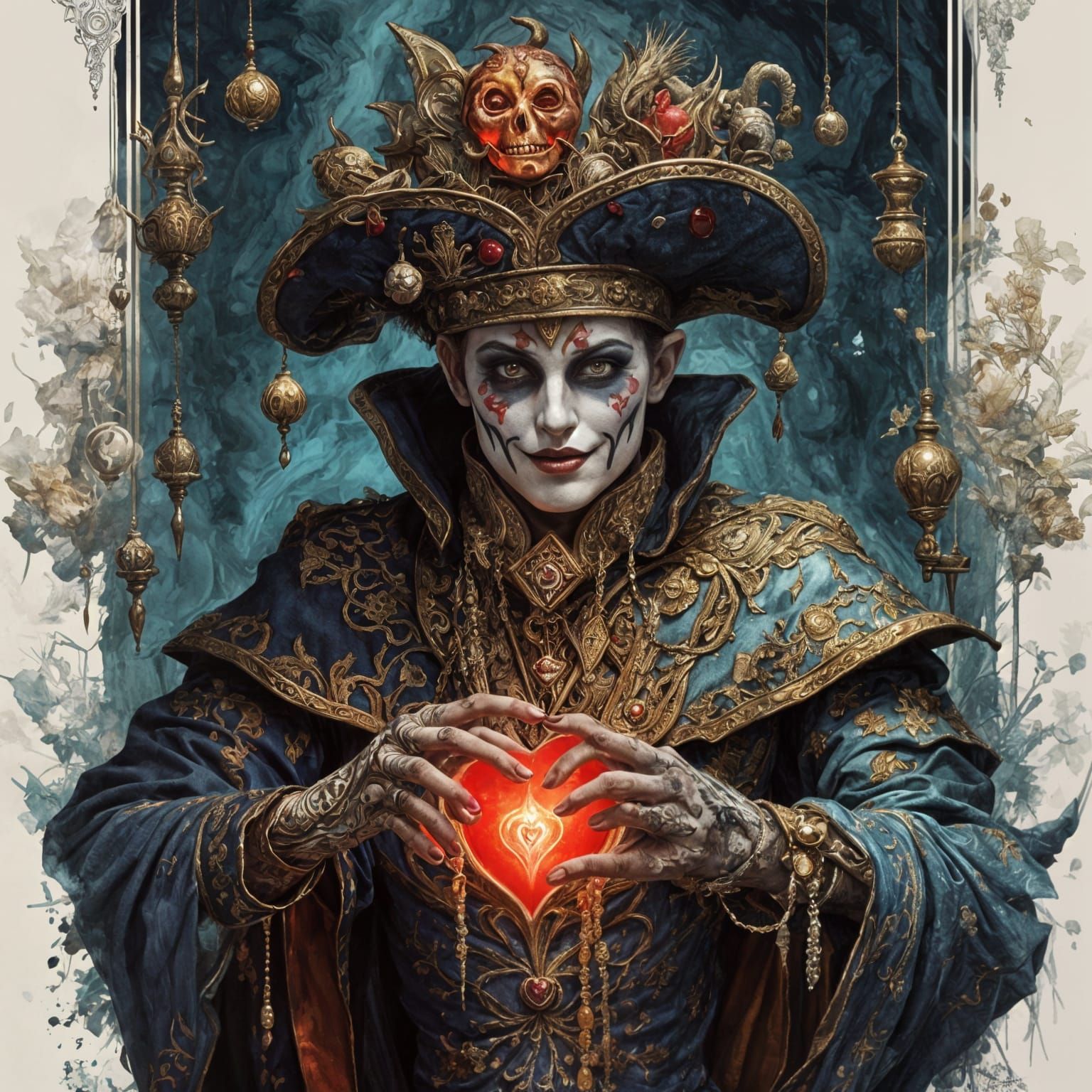 Sinister Jester Emerges From Vintage Playing Card