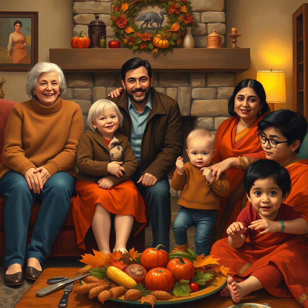 Cozy Thanksgiving Family Gathering in Chicago