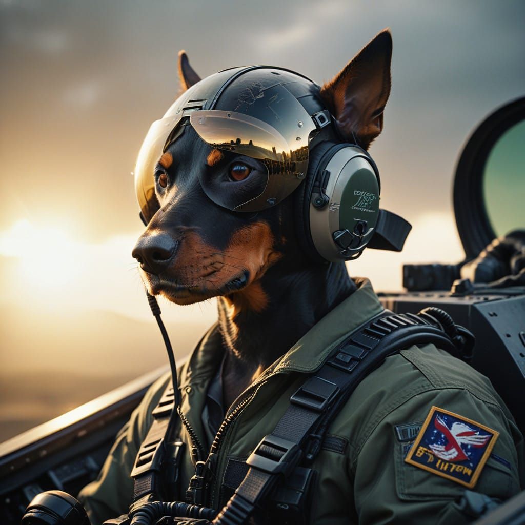F35 Fighter Pilot in Epic Cinematic Style