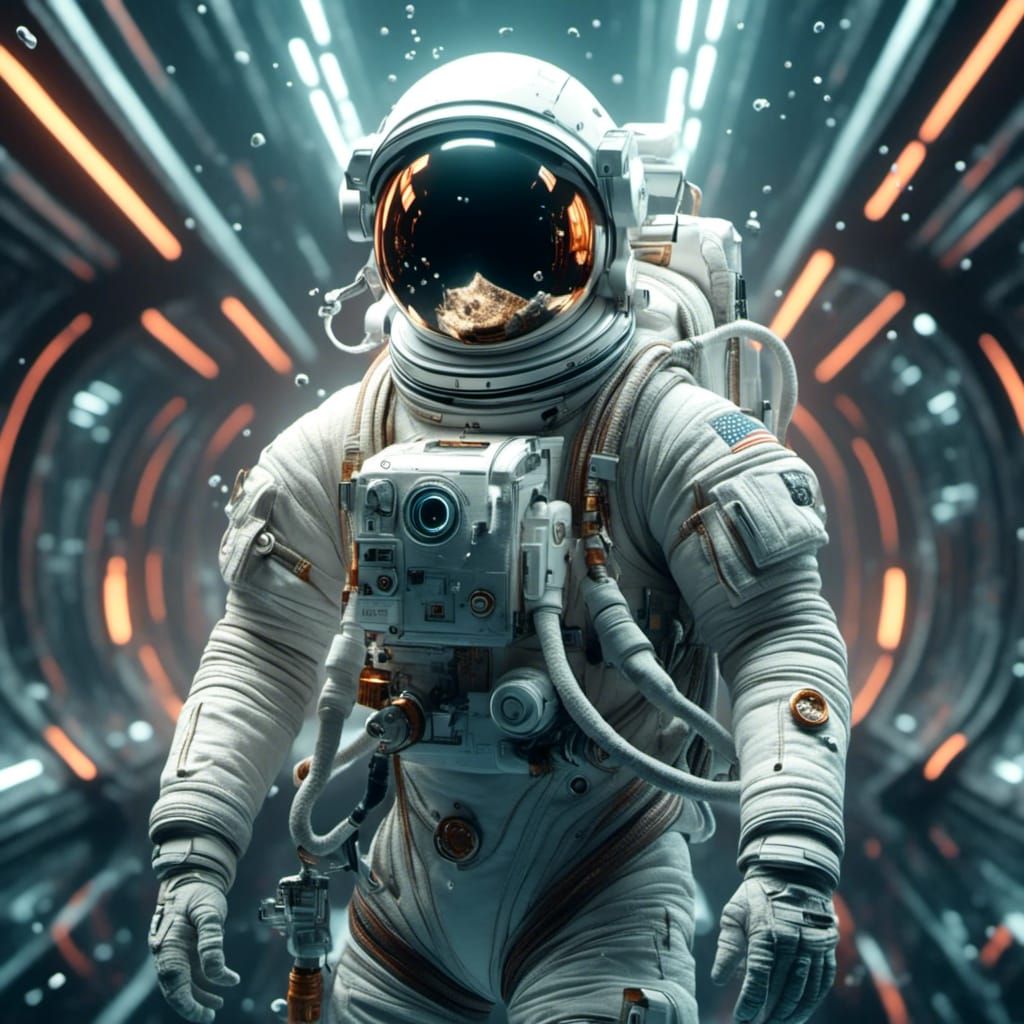 Futuristic Astronaut in Modern Style