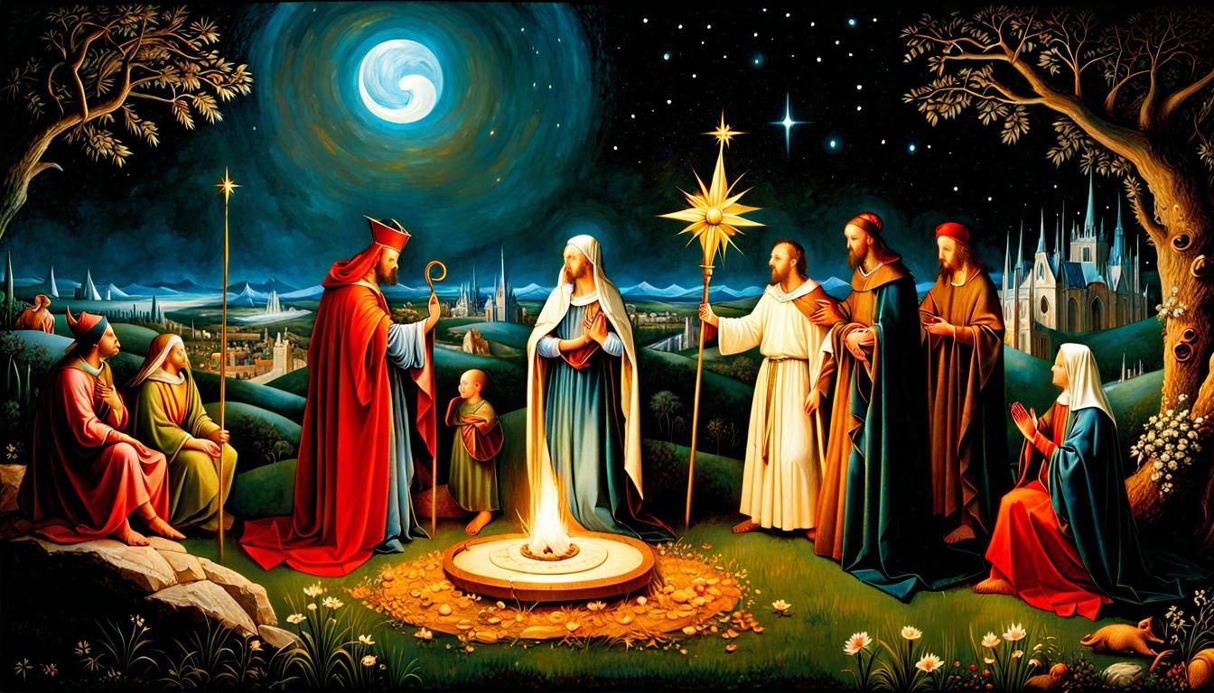 Adoration of the Magi: A Dark Fantasy Masterpiece