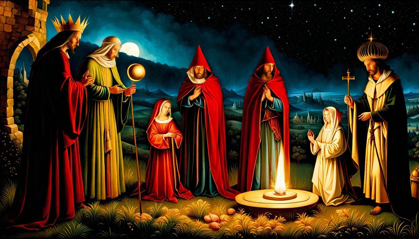 Adoration of the Magi: A Dark Fantasy Masterpiece